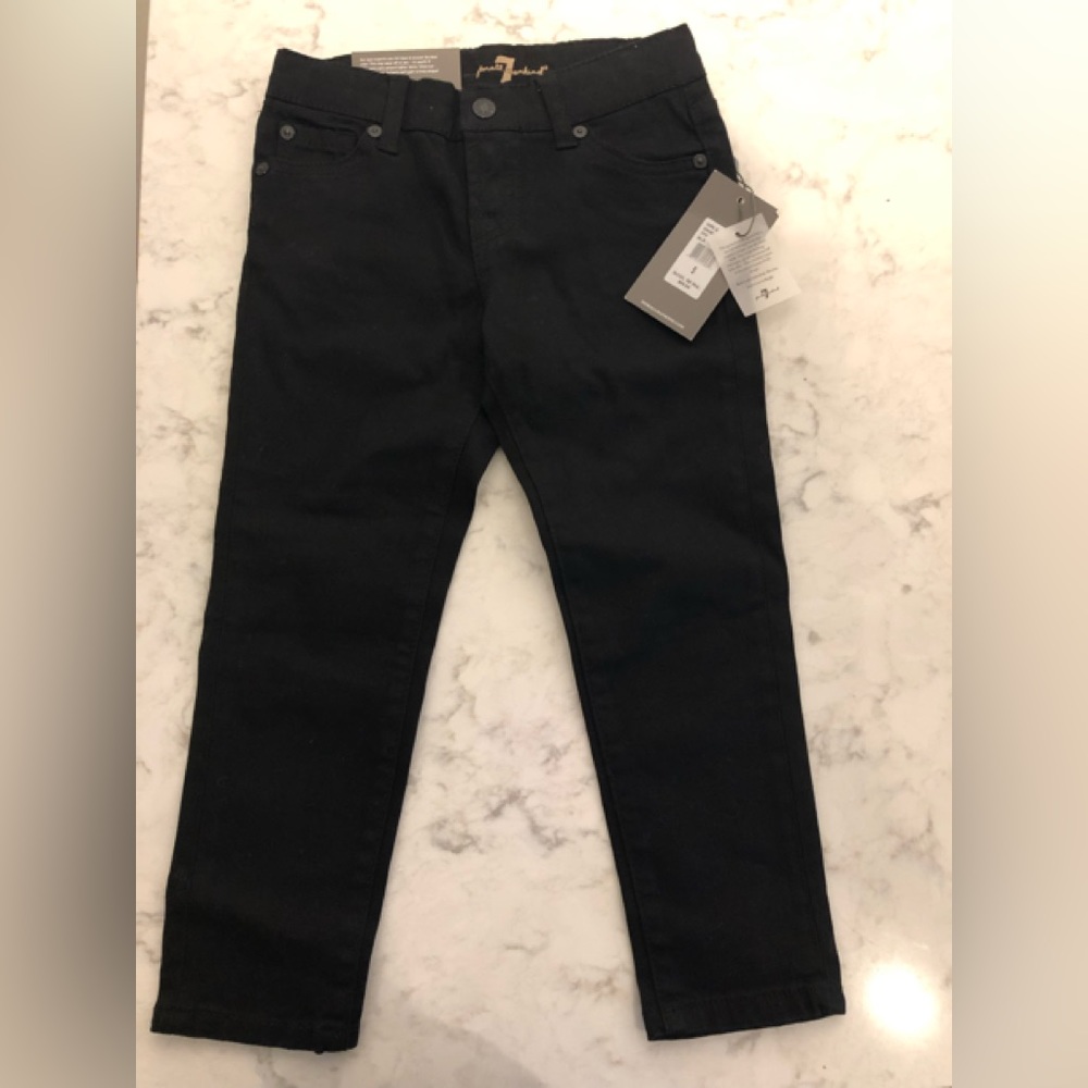 7 for all mankind Girls Skinny Legging Black Jean